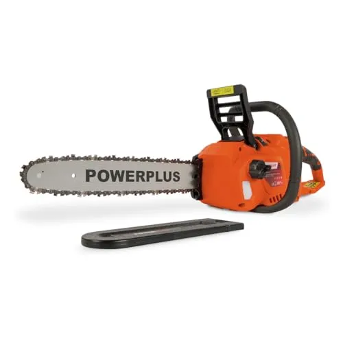 Powerplus Dual Power Akku Kettensäge 40V POWDPG7576 - ohne Akku & Ladegerät, 40V Motorsäge mit 350 mm Schwert mit Kettenschmierung, einfache & anspruchsvolle Garten- & Holzarbeit