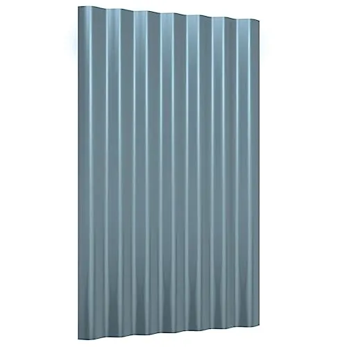 vidaXL Dachpaneele 12 Stk. aus verzinktem Stahl - Sonstiges Gartenmöbelzubehör: Wetterfeste und langlebige Dachpaneele, ideal für Schuppen, Ställe und mehr. Einfache Montage und vielseitig einsetzbar.