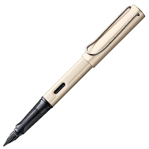 LAMY Lx Füllhalter 058 – Füller aus Aluminium eloxiert in der Farbe Palladium mit transparentem Griffstück und schwarzer Stahlfeder – Federstärke F