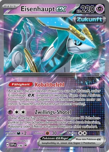 Pokémon Karte Eisenhaupt ex – SVP146 – Deutsch – Karmesin & Purpur Promo –