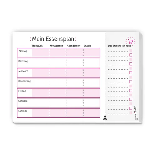 Schreibtisch-Unterlage Mein Essensplaner  I DIN A3 I 50 Blatt I dv276 1