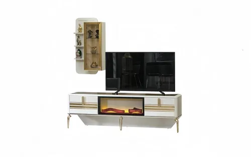 TV-Möbel Fernsehboard Weiß 200 cm - Modernes TV-Lowboard in Weiß, ideal für Ihr Wohnzimmer. Mit einer Breite von 200 cm bietet es viel Platz für Ihre Mediengeräte. Schlichtes Design, das jeden Raum aufwertet.