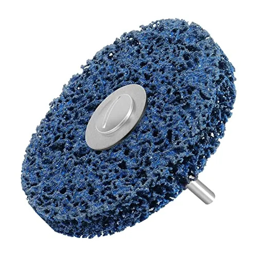 Shineboc CSD Scheibe,100mm CBS Reinigungsscheibe Grobreinigungsscheibe CBS Schleifscheibe Schleifscheiben für Bohrmaschine von Farbe, Rost, Oxidation Reinigen & Entfernen(Blau)
