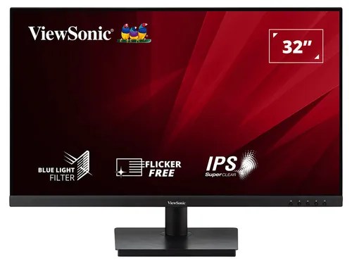 Viewsonic VA3209-2K-MHD - 32 Zoll QHD Büro Monitor mit IPS-Panel, Eye-Care Technologie und integriertem Lautsprecher für ein angenehmes Seherlebnis