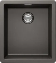 Schock Greenwich N-100S A Silverstone Granitspüle - Sanitäranlagen & Zubehör - Hochwertige Granitspüle in elegantem Grau, passend für Unterschränke ab 45 cm, inklusive Mini Care Set für Pflege.