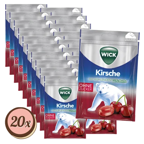Multipack: 20x Wick Hustenbonbons Kirsche à 72g