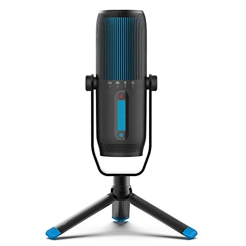 JLab Audio Talk Pro USB Mikrofon - Professionelles USB Mikrofon mit 192 kHz/24 BIT Auflösung, 4 Richtcharakteristiken und Lautstärkeregelung – ideal für Streaming, Podcasts und Musikaufnahmen.
