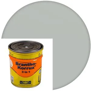 Brantho Korrux 3in1 Rostschutzfarbe 0,75 l Lichtgrau - Metallschutzlack für außen, seidenglänzend und wasserverdünnbar, idealer Rostschutz in präzisem RAL-Ton 7035.