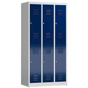 Steelboxx Kleiderspind 6 Fächer, 1800 x 900 x 500 mm - komplett montiert - Robuster Steelboxx Spind mit 6 Fächern und 3 doppelstöckigen Abteilen, ideal für Umkleideräume. Langlebig, pflegeleicht und komplett verschweißt - keine Montage erforderlich!