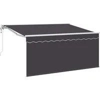 vidaXL Einziehbare Markise Anthrazit 300 x 200 cm – Flexibles Sonnendach
