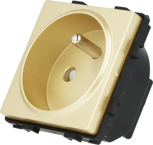 Steckdosenmodul mit Stift 230V einzeln gold in gold von Smart Home