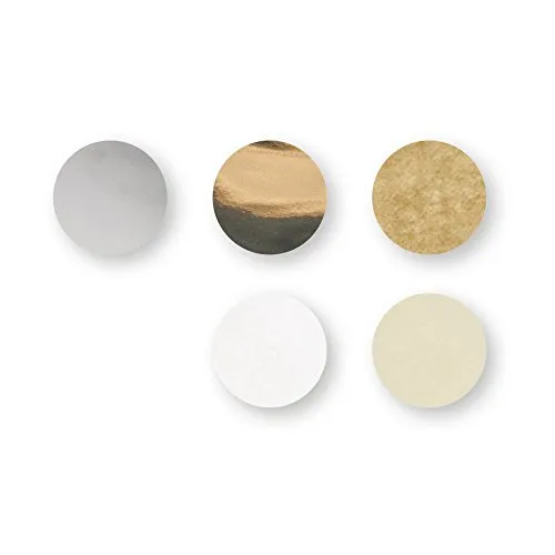 Rayher Hobby Konfetti, 2 cm ø, 30 g, Silber/Gold/Creme/Weiß, Seidenpapier und Gold-/Silberfolie, Partydeko, Tischdeko, Confetti, Füllung für Bubble Ballons, 87099000