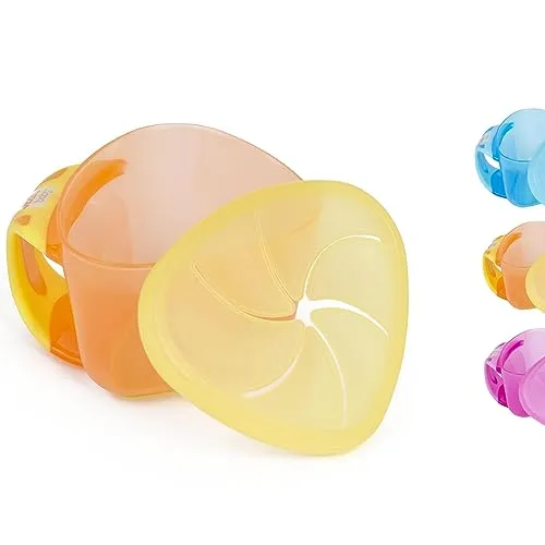 Vital Baby Snackbox/Greifbox/Snackschale mit Lamellendeckel und Griff für Kinder - Snack Becher als praktische Lösung um Snacks krümelfrei aufzubewahren, zu Hause und unterwegs