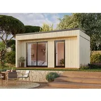 Produktbild Palmako Holz-Gartenhaus Johanna Flachdach Unbehandelt 562 cm x 339 cm 16,6 m²