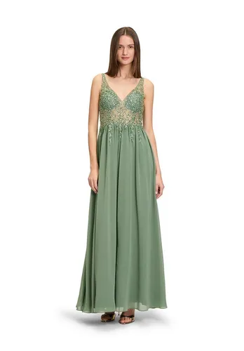 VERA MONT Abendkleid mit Glitzersteinen - Elegantes Maxi-Abendkleid in light aventurine, mit schimmernden Glitzersteinen und femininen V-Ausschnitt. Ideal für besondere Anlässe, sorgt für einen glamourösen Auftritt.