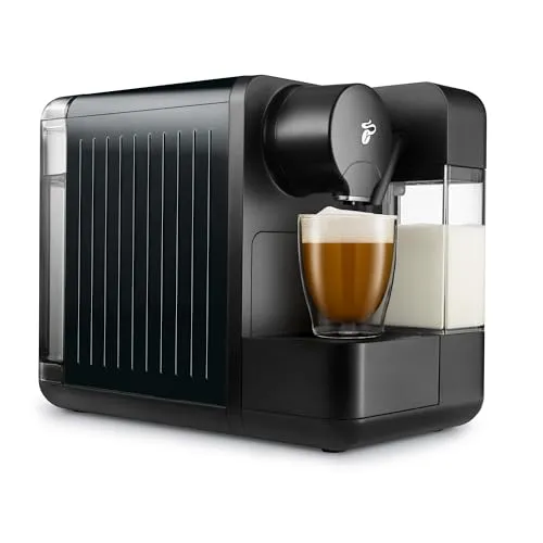 Cafissimo milk - schwarz - Kaffeemaschine für perfekten Espresso, Caffè Crema, Cappuccino und geschäumte Milch, einfache Zubereitung auf Knopfdruck und abnehmbarer Milchtank mit 400 ml Fassungsvermögen.