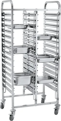 Hendi Transportwagen für 30x GN1/1 aus Edelstahl