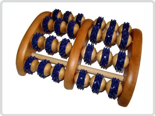 Fußmassageroller für beide Füße – Holz-Massageroller zur Entspannung & Fußreflexzonenmassage, Wellness für Zuhause