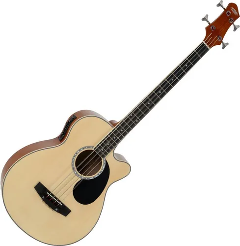 Classic Cantabile Akustik-Bass Classic Cantabile AB4-20CE-NT Akustik Bass Natural, Grand Concert mit Cutaway, Undersaddle-Piezo mit EQ-7545R Preamp