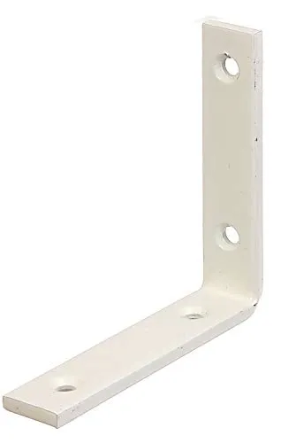 Alberts 333126 Balkenwinkel | schmal | weiß kunststoffbeschichtet | 100 x 100 x 20 mm