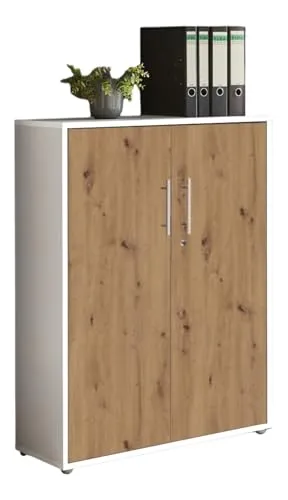 Aktenschrank abschließbar für Büro und Homeoffice – 3 oder 5 Ordnerhöhen - Praktischer Aktenschrank mit abschließbaren Türen in 3 oder 5 Ordnerhöhen. Ideal für sicheres Verstauen von Dokumenten im Büro oder Homeoffice. Hochwertige Materialien und flexible Innenaufteilung für optimalen Stauraum.