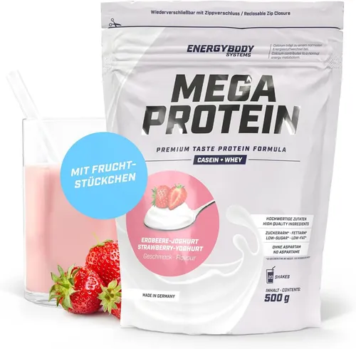 Energybody Systems Mega Protein Pulver – Cremiger Genuss ohne Aspartam