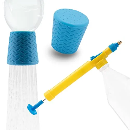 FinoPet 2er Set Mobile Hundedusche Aufsatz - Praktische Hunde Dusche für Unterwegs, Ideal für Camping und Strand, mit Duschkopf - Hundedusche Mobil, Sprühaufsatz, Outdoor-Dusche und Wassersprüher