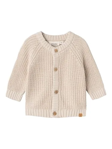 Name It Strickjacke NBNEMLEN LS KNIT CARD LIL grau 68 EU - Baby-Oberbekleidung aus 100% Bio-Baumwolle, maschinenwaschbar, ideal für empfindliche Babyhaut und umweltfreundlich.