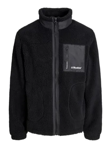 JACK & JONES Male Teddyfell Jacke - Funktionsjacke mit Regular Fit und Stehkragen, ideal für kalte Tage und umweltfreundlich durch recyceltes Polyester.