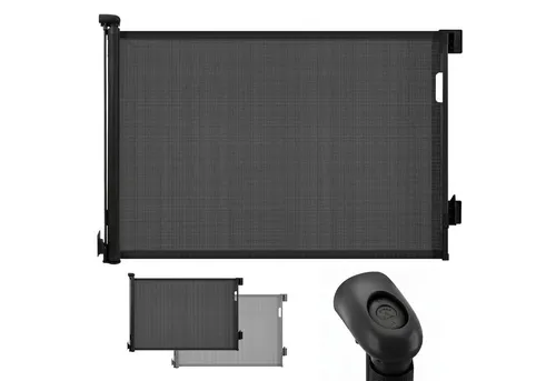Sekey Ausziehbares Treppenschutzgitter 0-150 cm – Schwarz, ohne Bohren