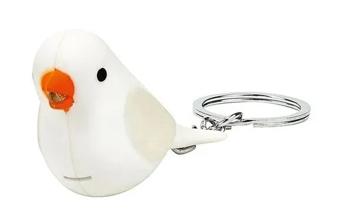moses Schlüsselanhänger Leuchtender Zwitschervogel 1 Stück weiß