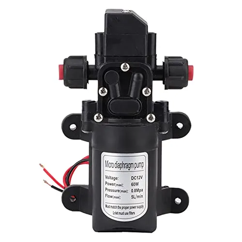 12-V-Hochdruckwasserpumpe – 5 l/min, 116 psi, DC, 12 V, Hochdruckwasserpumpen für Camping, Wohnwagen, Boot, selbstansaugender Garten