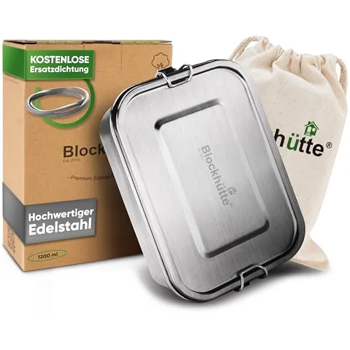 Blockhütte Premium Edelstahl Brotdose 1200ml von Blockhütte