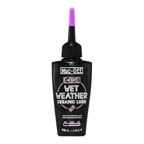 Muc-Off eBike Wet Chain Lube, 50ml - Bike Lube, Bike Chain Oil, Chain Wax for Dry Weather Conditions - Bike Lubricant for Electric Bikes, Black