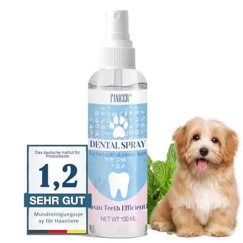 Jadeseal Effektives Dentalspray zur natürlichen Zahnreinigung für Hunde und Katzen, Zahnsteinentferner, gegen Mundgeruch, frischer Atem & Zahnpflege ohne Bürste, Dentalspray mit Minze (150ml)