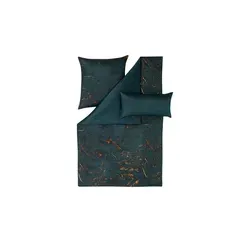 Produktbild ESTELLA Mako-Satin-Bettwäsche Raphael – türkis/petrol, 135 cm