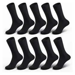 EloModa Basicsocken 10 Paar Herren Business Socken – Komfortbund – 80% Baumwolle – Schwarz (10-Paar) mit Komfortbund ohne Gummi schwarz 39-42