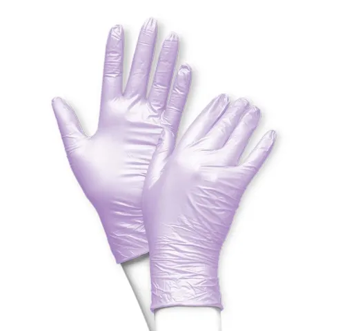 Unigloves® Nitril-Handschuhe FANCY® Violett Einweghandschuhe - puderfrei, latexfrei (1-St) FANCY Violett Glänzend