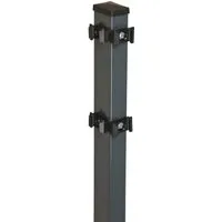Eckzaunpfahl Anthrazit 140 cm für Doppelstabmatten - Stabiler Eckzaunpfahl aus verzinktem und pulverbeschichtetem Stahl, ideal für eine einfache Montage. Inklusive Montagematerial und Klemmplättchen für einen sicheren Halt.