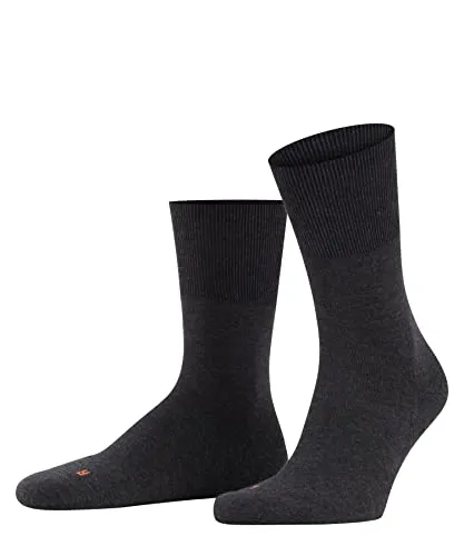 FALKE Unisex Socken Run U So Baumwolle Funktionsmaterial einfarbig 1 Paar, Grau Dark Grey 3970, 51-52