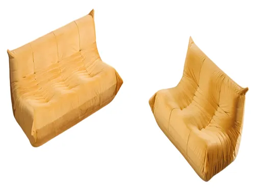 Luxuriöses Oranges Designer Sofa-Set, 2tlg. - Modernes 2-teiliges Sofa-Set für Wohnzimmer, bietet Platz für bis zu 5 Personen. Stilvoll, bequem und sofort einsatzbereit – ein echter Blickfang!