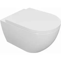 Oudee Wand-WC mit SoftClose-Sitz, rimless, weiß