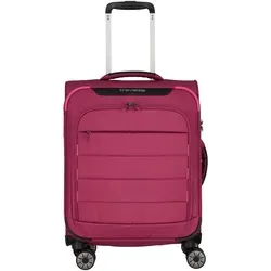 Travelite Skaii 4-Rollen Trolley 55 cm - Abendrot - Trolley für Kurztrips, extrem leicht mit nur 1,9 kg und robust. Perfekt als Bordgepäck für gängige Airlines, mit praktischem Trolley Sleeve und nachhaltigem Material aus recyceltem Polyester.