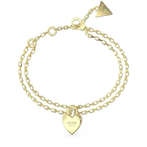 Guess Damen-Armband Herz-Schloss Goldfarben JUBB04211JWYG in gold von GUESS