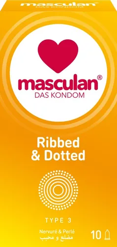 MASCULAN Ribbed & Dotted 10 St. - Medizinprodukt