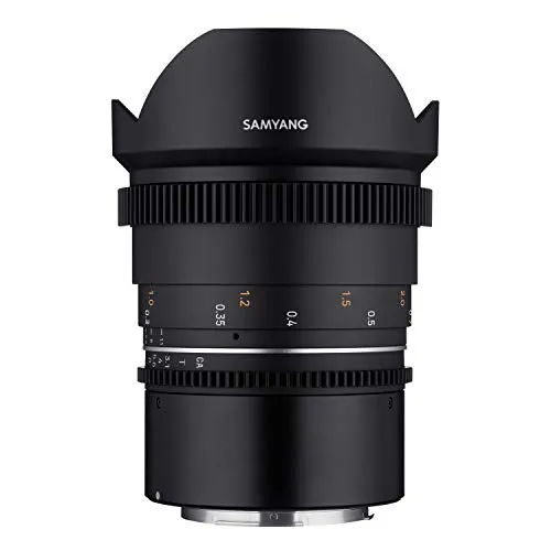Samyang MF 14mm T3,1 VDSLR MK2 für Canon RF - Videoobjektiv mit 14 mm Brennweite und manueller Fokussierung, ideal für kreative Filmemacher und beeindruckende Weitwinkelaufnahmen.