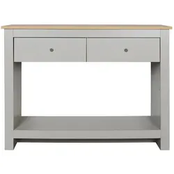 Mid.you Konsolentisch Emerald – Eleganter Wohnzimmertisch mit 2 Schubladen - Der Mid.you Konsolentisch Emerald aus Holzwerkstoff bietet nicht nur Stauraum mit 2 Schubladen, sondern beeindruckt auch durch sein modernes Design. Ideal für Ihr Wohnzimmer mit eleganter Rechteckform.