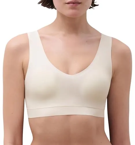 Chantelle Damen Softstretch V-Ausschnitt Bralette, Elfenbein, XL/2XL - Der ultra-bequeme Chantelle Softstretch Bralette passt sich perfekt an jede Körperform an. Nahtlos und leicht, bietet er uneingeschränkte Bewegungsfreiheit und bleibt unter der Kleidung unsichtbar. Ideal für den täglichen Einsatz!