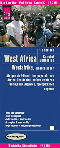 Reise Know-How Landkarte Westafrika, Küstenländer (1:2.200.000) : von Senegal bis Nigeria: reiß- und wasserfest (world mapping project)
