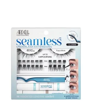 Ardell Seamless fauxmink Kit Wimpern - 1 Stk Schwarz - Künstliche Wimpern für individuelle Looks, inklusive DUO Bond & Seal Kleber für bis zu 10 Tage Halt. Perfekt für voluminöse oder natürliche Wimpernstyles!